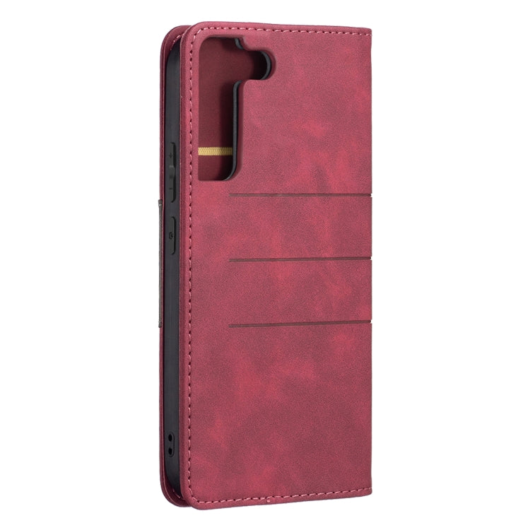 For Samsung Galaxy S22+ 5G Magnetic Splicing Leather Phone Case