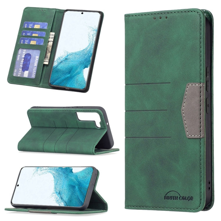 For Samsung Galaxy S22+ 5G Magnetic Splicing Leather Phone Case