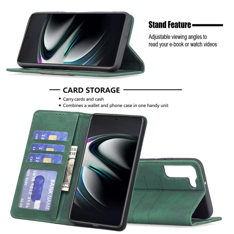 For Samsung Galaxy S22+ 5G Magnetic Splicing Leather Phone Case