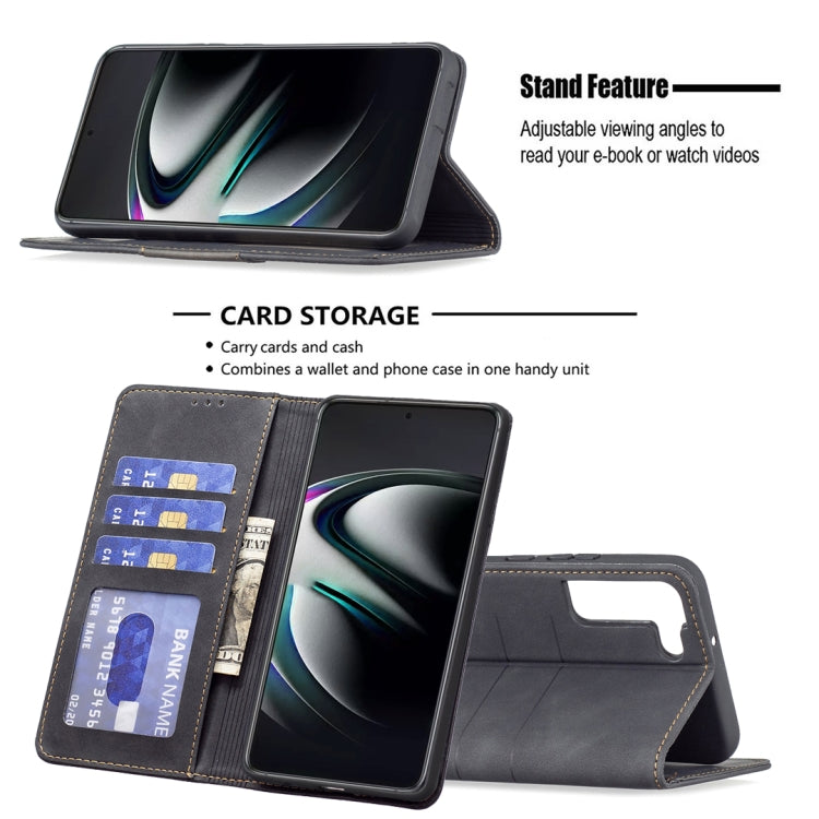For Samsung Galaxy S22+ 5G Magnetic Splicing Leather Phone Case