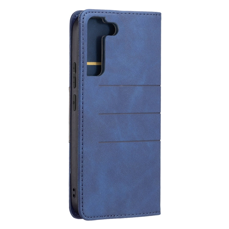 For Samsung Galaxy S22+ 5G Magnetic Splicing Leather Phone Case