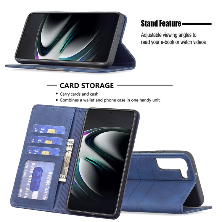 For Samsung Galaxy S22+ 5G Magnetic Splicing Leather Phone Case