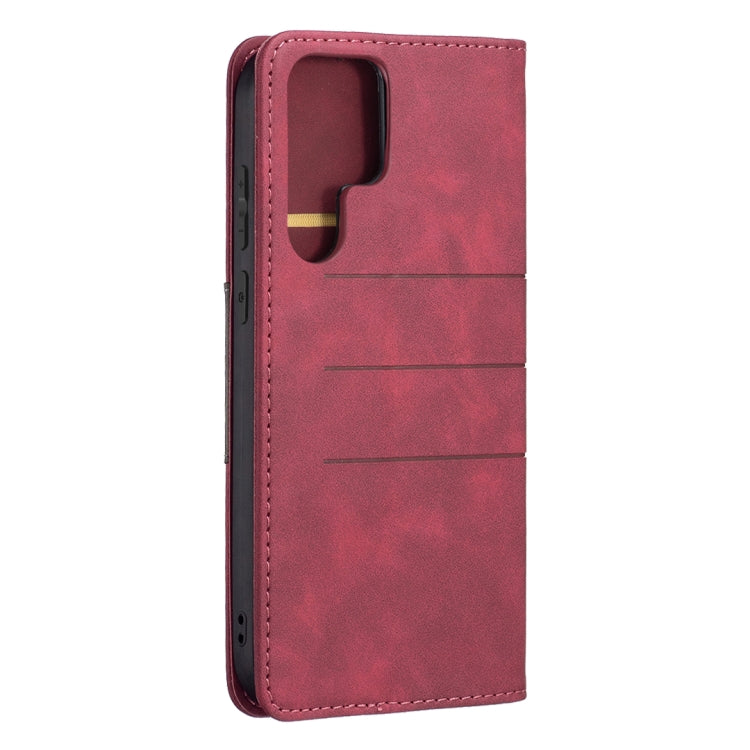 For Samsung Galaxy S22 Ultra 5G Magnetic Splicing Leather Phone Case