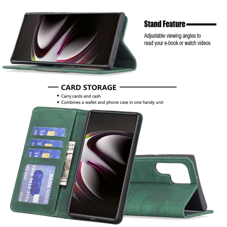 For Samsung Galaxy S22 Ultra 5G Magnetic Splicing Leather Phone Case