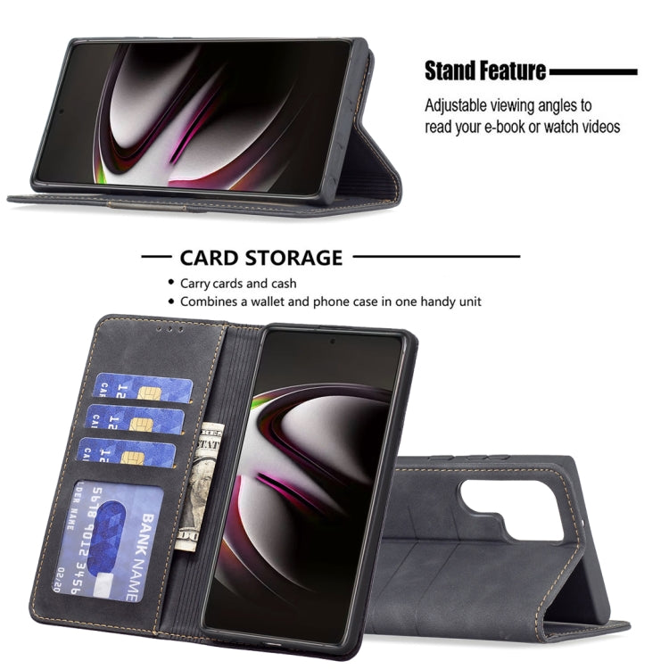 For Samsung Galaxy S22 Ultra 5G Magnetic Splicing Leather Phone Case