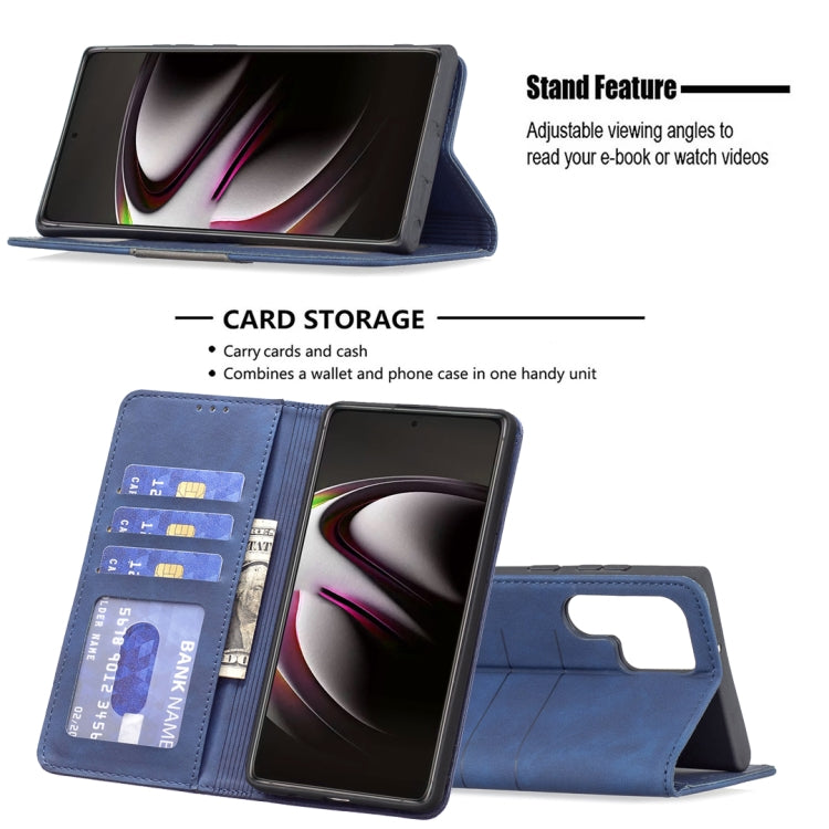 For Samsung Galaxy S22 Ultra 5G Magnetic Splicing Leather Phone Case