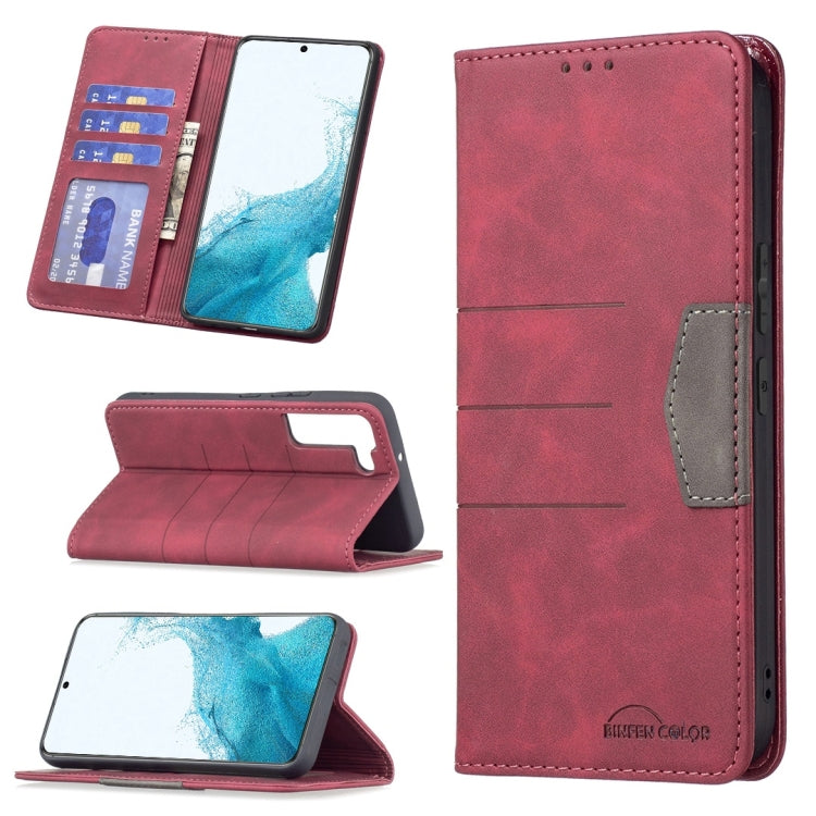 For Samsung Galaxy S22 5G Magnetic Splicing Leather Phone Case