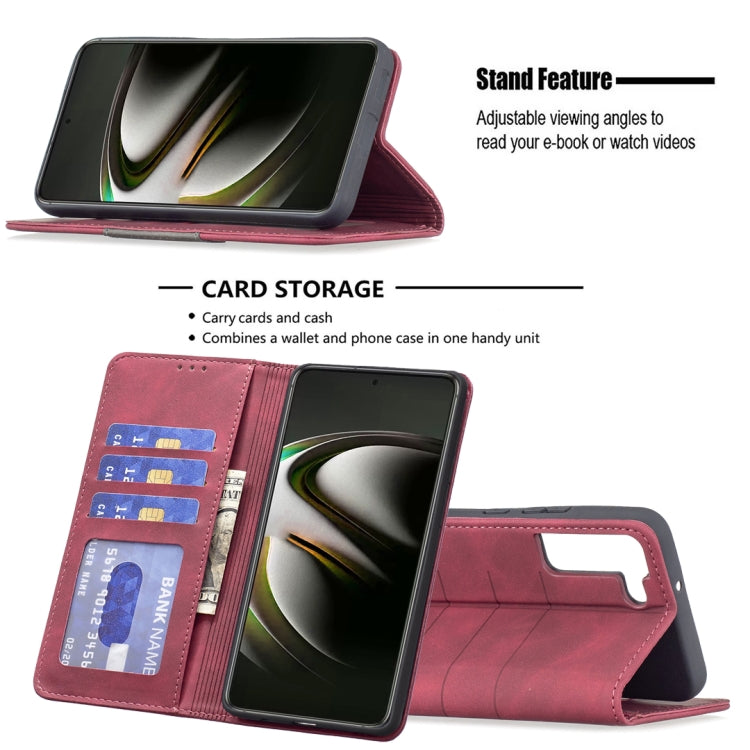 For Samsung Galaxy S22 5G Magnetic Splicing Leather Phone Case