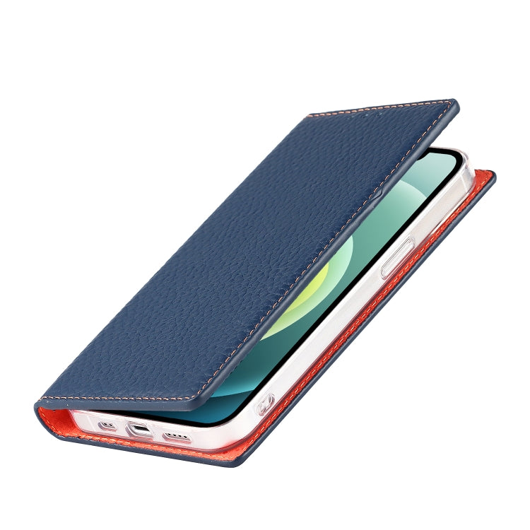 For iPhone 13 Litchi Texture Genuine Leather Phone Case With Lanyard & Holder & Card Slots & Wallet