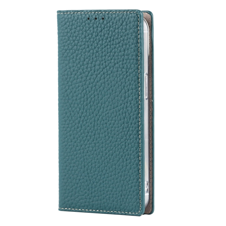 For iPhone 13 Litchi Texture Genuine Leather Phone Case With Lanyard & Holder & Card Slots & Wallet