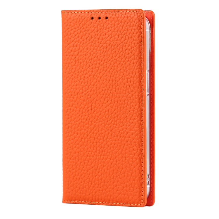 For iPhone 13 mini Litchi Texture Genuine Leather Phone Case With Lanyard & Holder & Card Slots & Wallet