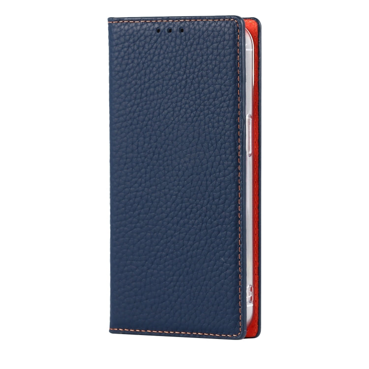For iPhone 13 mini Litchi Texture Genuine Leather Phone Case With Lanyard & Holder & Card Slots & Wallet