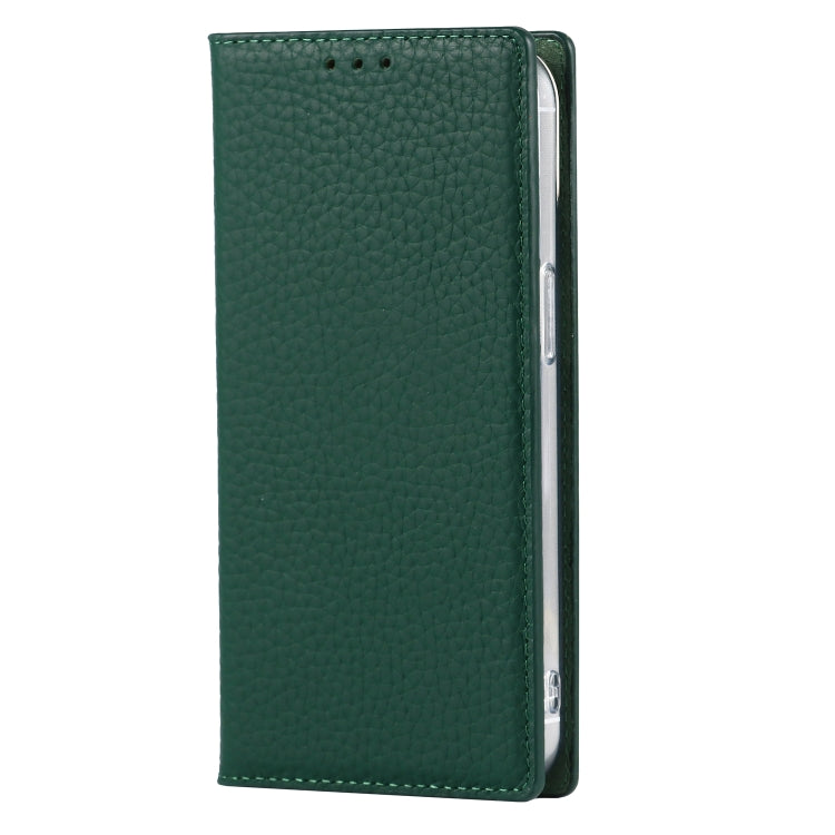 For iPhone 13 mini Litchi Texture Genuine Leather Phone Case With Lanyard & Holder & Card Slots & Wallet