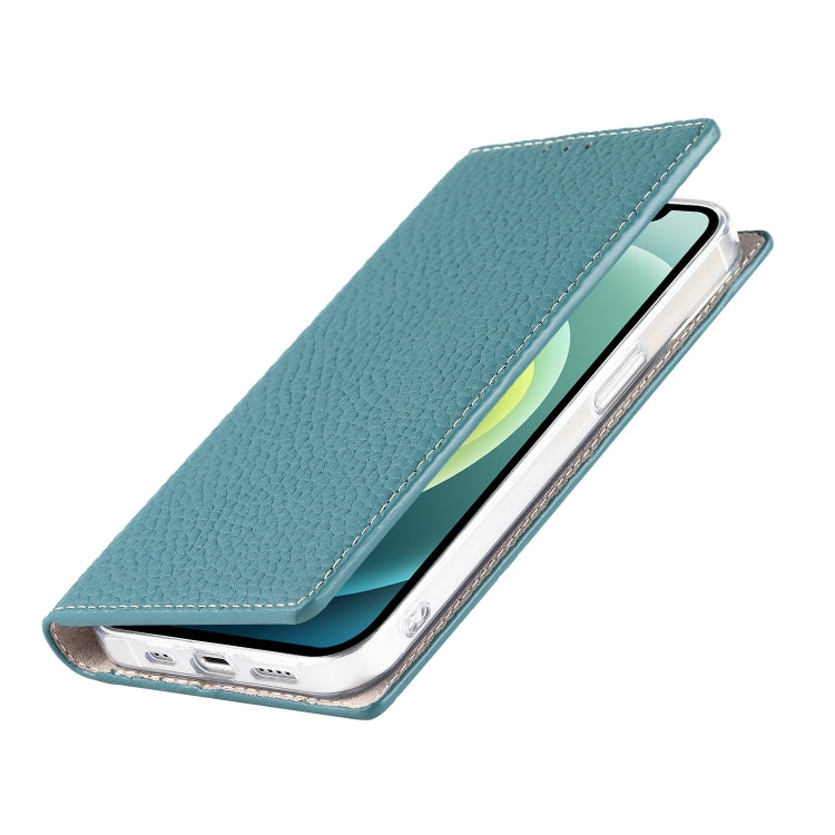 For iPhone 13 mini Litchi Texture Genuine Leather Phone Case With Lanyard & Holder & Card Slots & Wallet