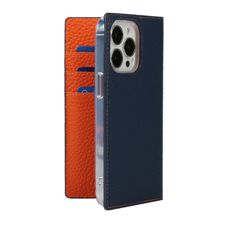 For iPhone 13 Pro Litchi Texture Genuine Leather Phone Case With Lanyard & Holder & Card Slots & Wallet