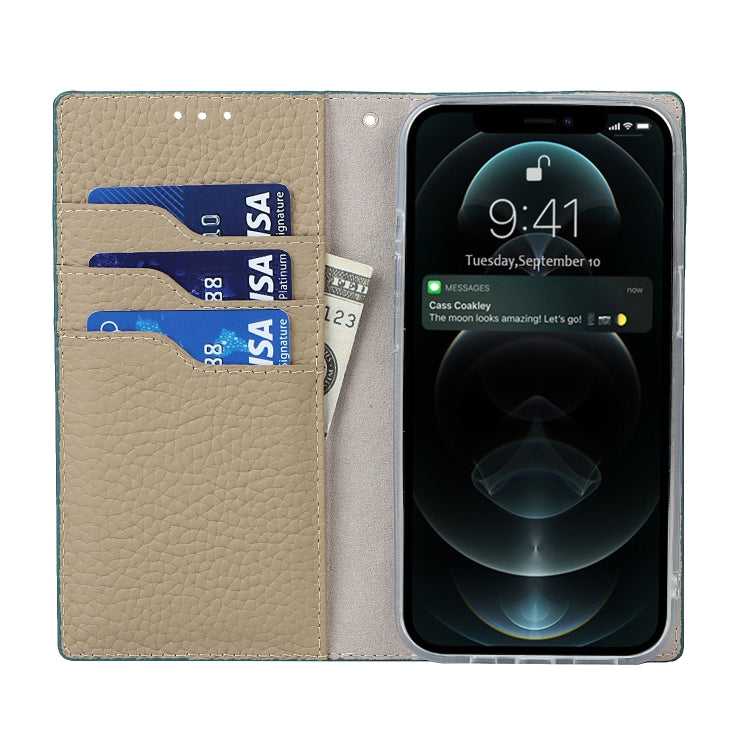 For iPhone 13 Pro Litchi Texture Genuine Leather Phone Case With Lanyard & Holder & Card Slots & Wallet