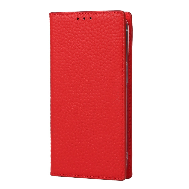 For iPhone 13 Pro Max Litchi Texture Genuine Leather Phone Case With Lanyard & Holder & Card Slots & Wallet