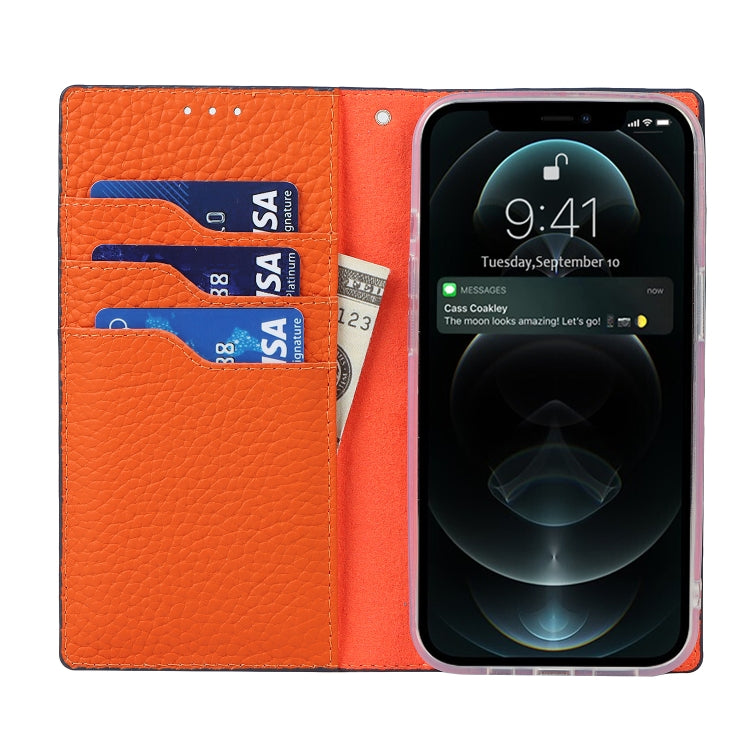 For iPhone 13 Pro Max Litchi Texture Genuine Leather Phone Case With Lanyard & Holder & Card Slots & Wallet