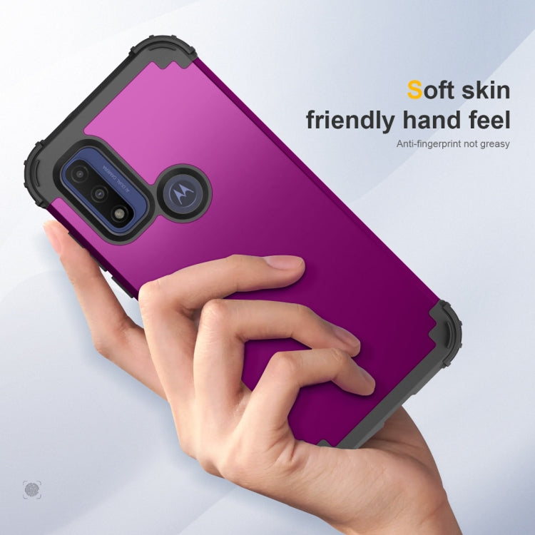 For Motorola G Pure 3 in 1 Shockproof PC + Silicone Protective Phone Case