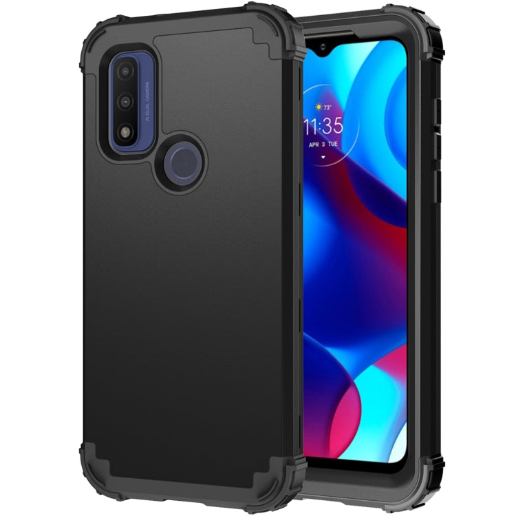 For Motorola G Pure 3 in 1 Shockproof PC + Silicone Protective Phone Case