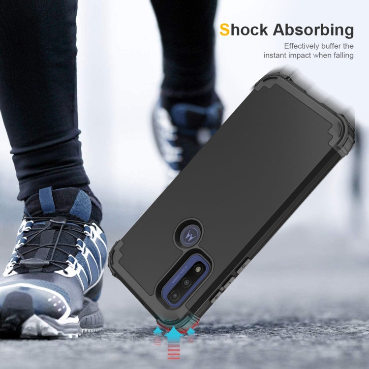 For Motorola G Pure 3 in 1 Shockproof PC + Silicone Protective Phone Case