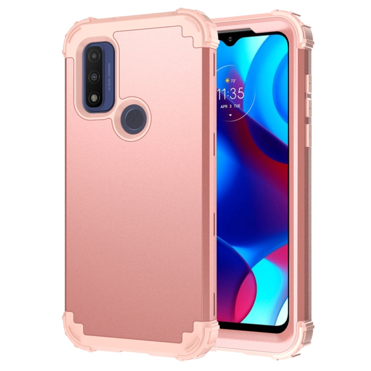 For Motorola G Pure 3 in 1 Shockproof PC + Silicone Protective Phone Case