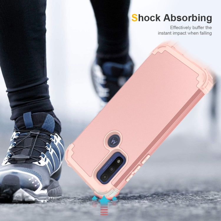 For Motorola G Pure 3 in 1 Shockproof PC + Silicone Protective Phone Case
