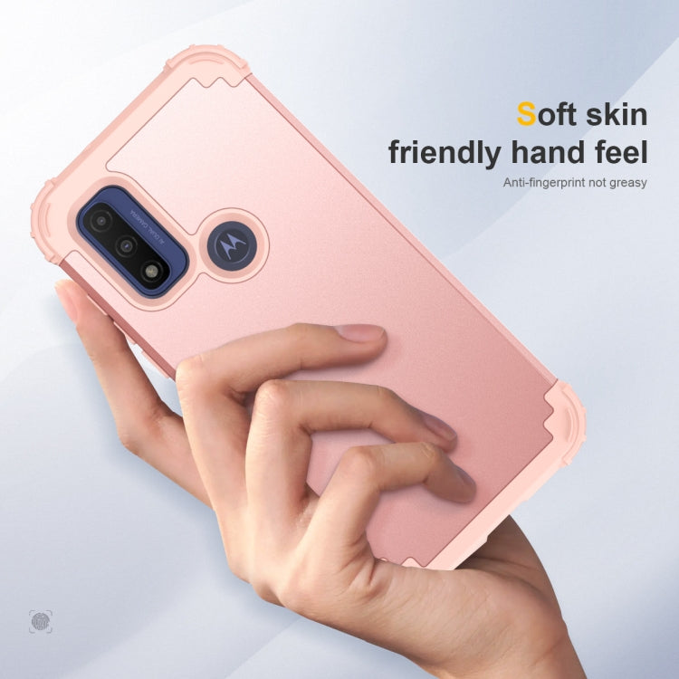 For Motorola G Pure 3 in 1 Shockproof PC + Silicone Protective Phone Case
