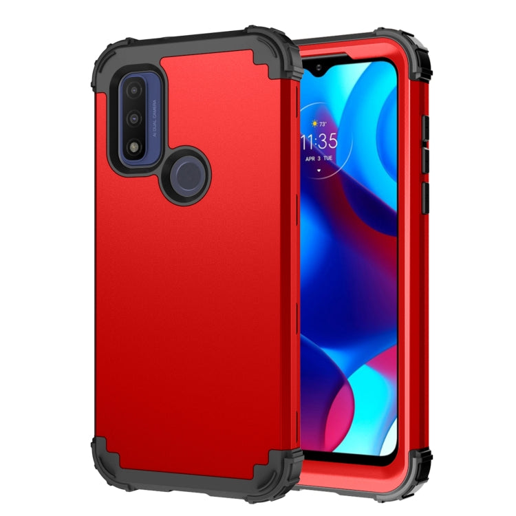 For Motorola G Pure 3 in 1 Shockproof PC + Silicone Protective Phone Case
