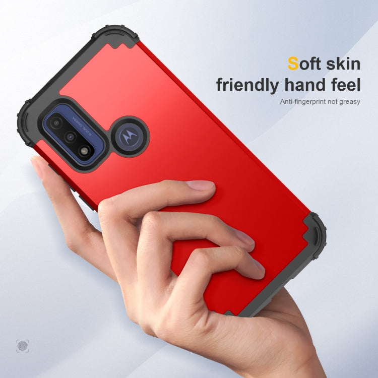 For Motorola G Pure 3 in 1 Shockproof PC + Silicone Protective Phone Case