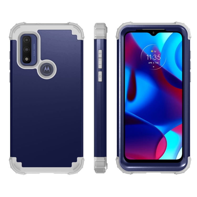 For Motorola G Pure 3 in 1 Shockproof PC + Silicone Protective Phone Case