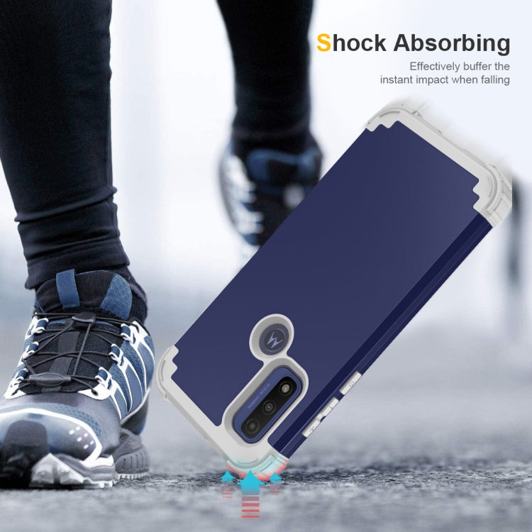 For Motorola G Pure 3 in 1 Shockproof PC + Silicone Protective Phone Case