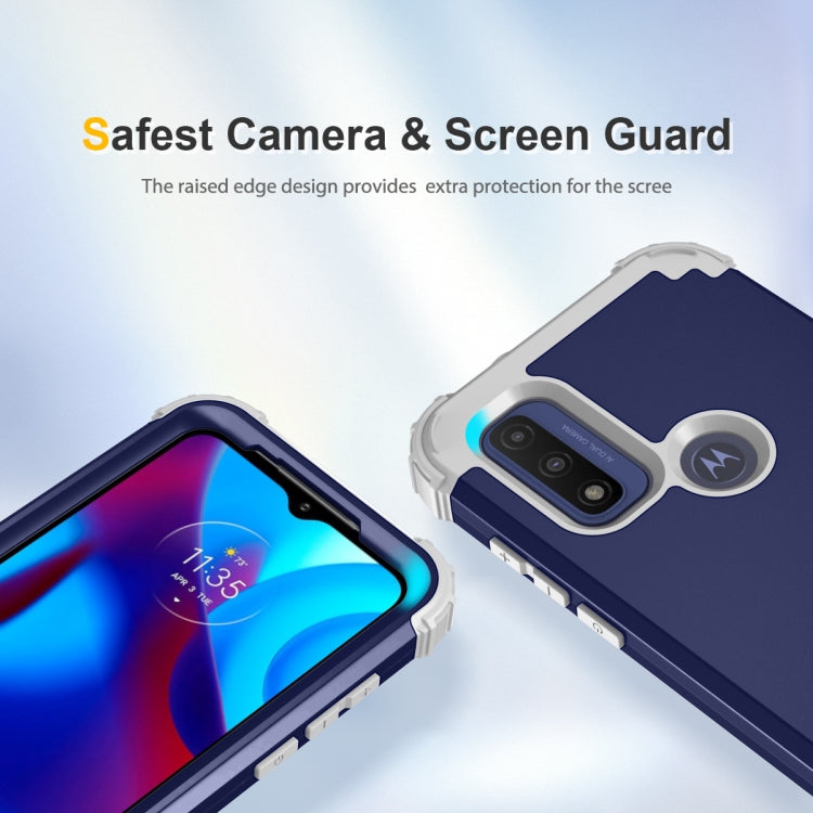 For Motorola G Pure 3 in 1 Shockproof PC + Silicone Protective Phone Case