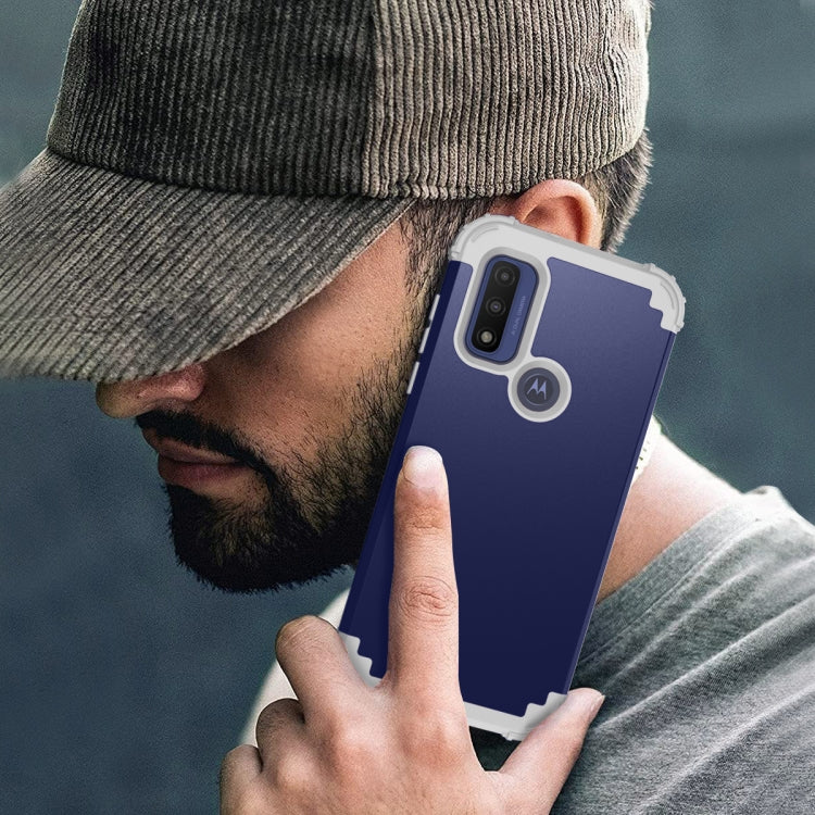 For Motorola G Pure 3 in 1 Shockproof PC + Silicone Protective Phone Case