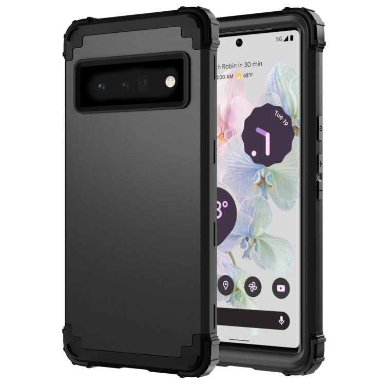 For Google Pixel 6 Pro 3 in 1 Shockproof PC + Silicone Protective Phone Case
