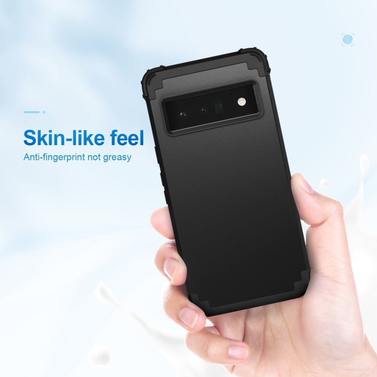 For Google Pixel 6 Pro 3 in 1 Shockproof PC + Silicone Protective Phone Case