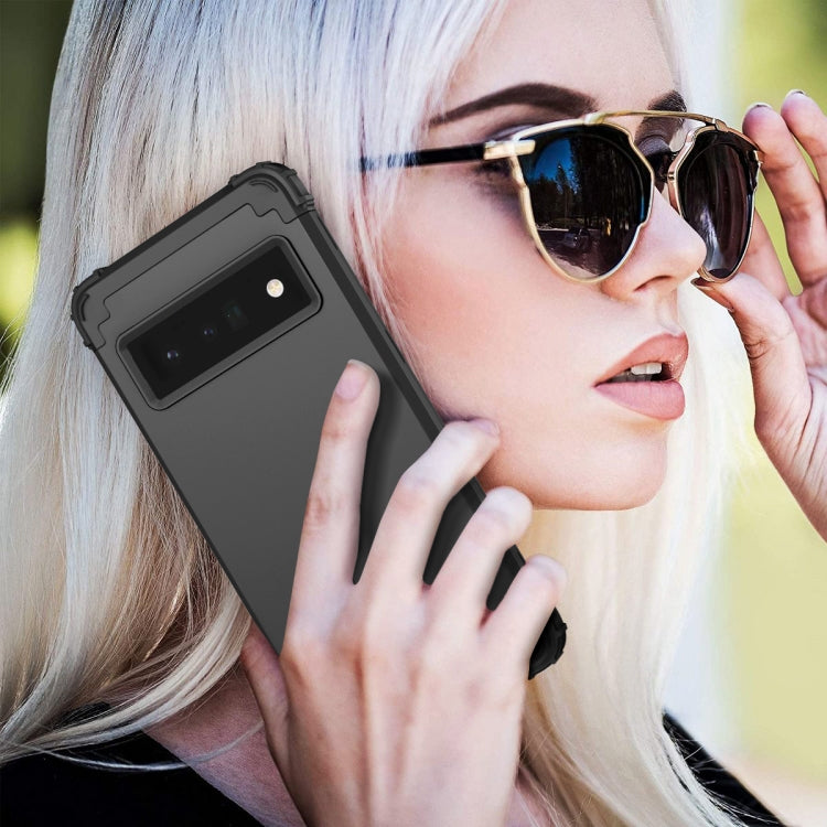 For Google Pixel 6 Pro 3 in 1 Shockproof PC + Silicone Protective Phone Case
