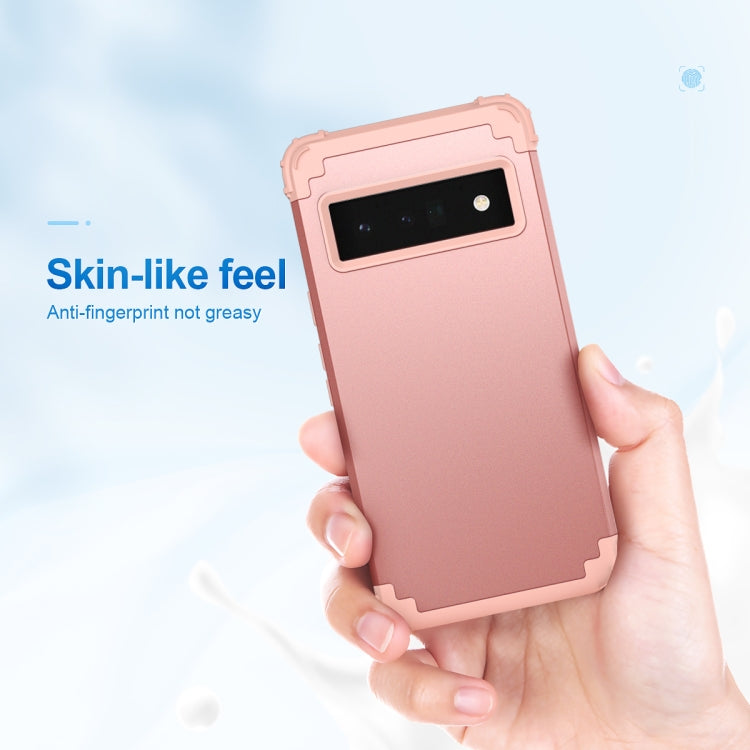 For Google Pixel 6 Pro 3 in 1 Shockproof PC + Silicone Protective Phone Case