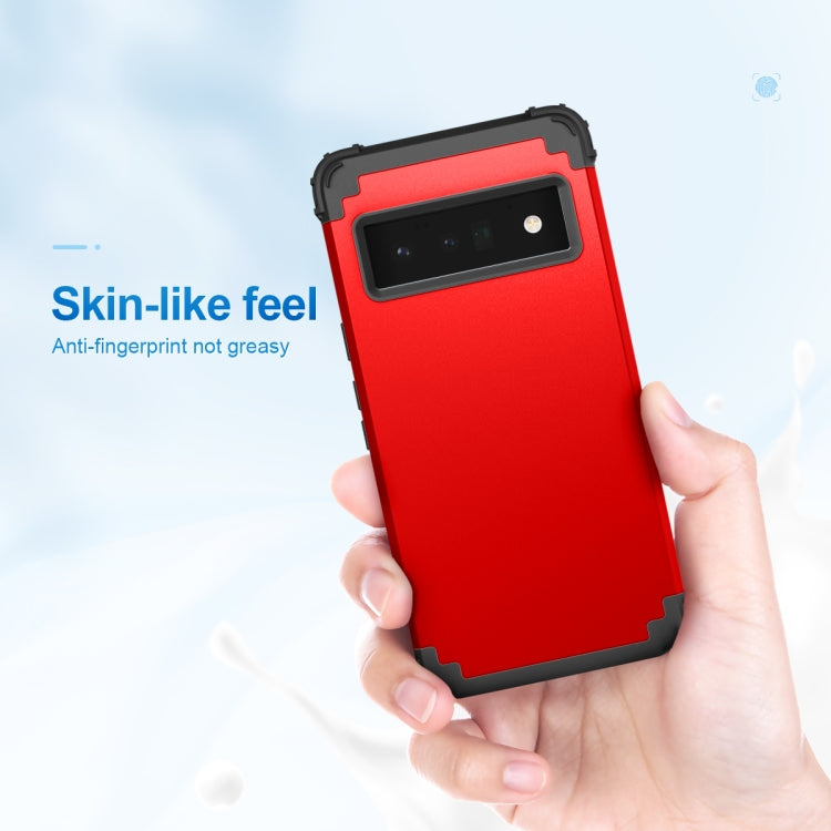 For Google Pixel 6 Pro 3 in 1 Shockproof PC + Silicone Protective Phone Case