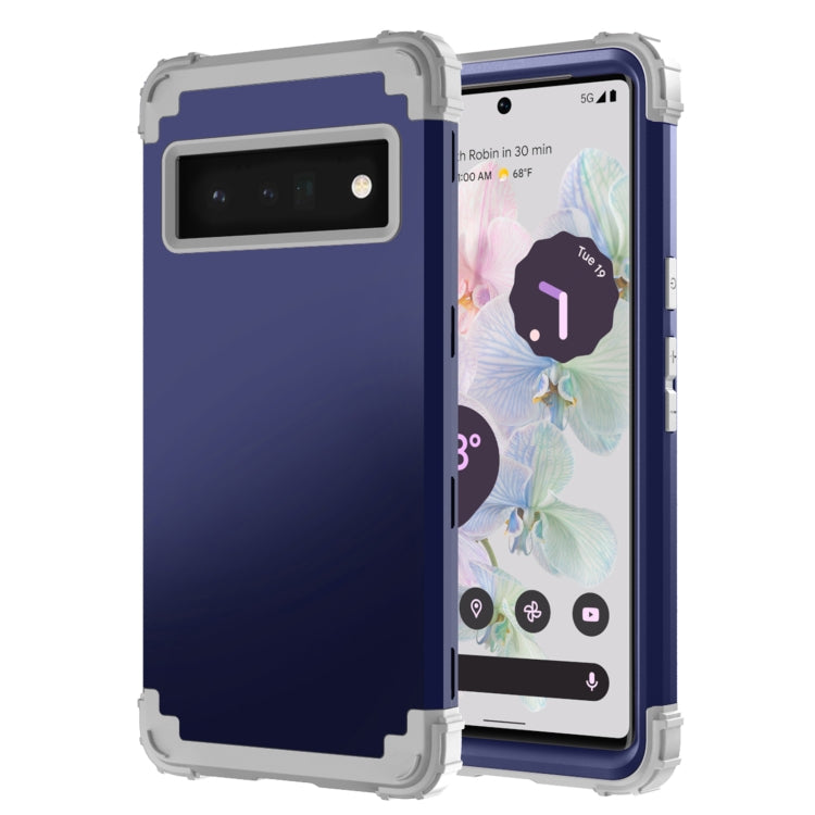 For Google Pixel 6 Pro 3 in 1 Shockproof PC + Silicone Protective Phone Case