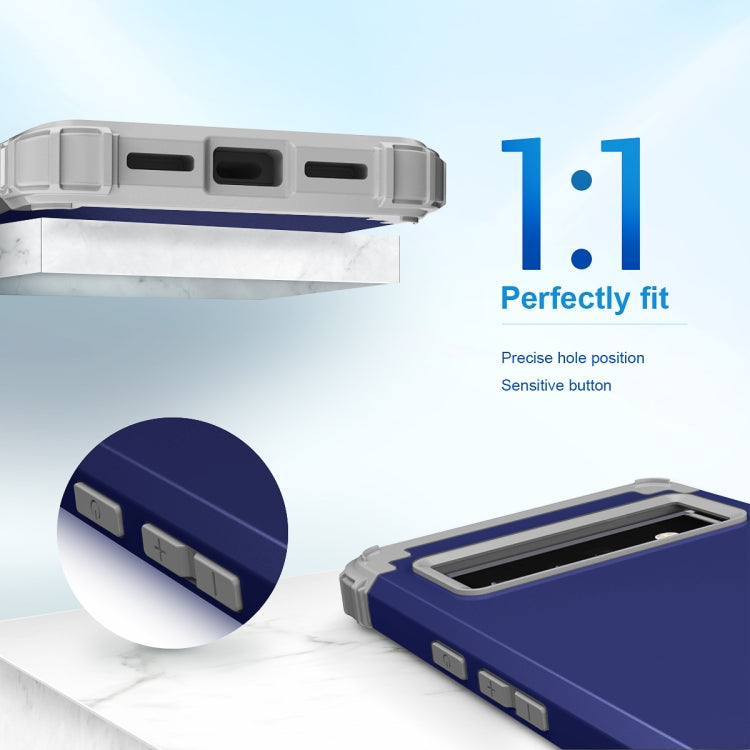 For Google Pixel 6 Pro 3 in 1 Shockproof PC + Silicone Protective Phone Case