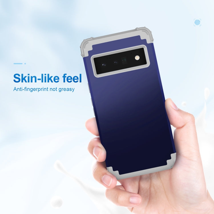 For Google Pixel 6 Pro 3 in 1 Shockproof PC + Silicone Protective Phone Case
