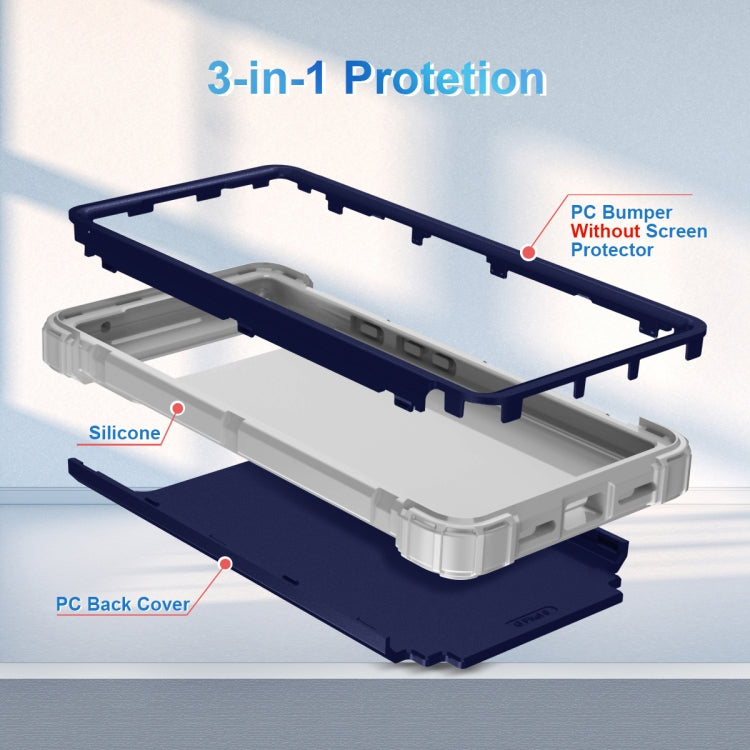 For Google Pixel 6 3 in 1 Shockproof PC + Silicone Protective Phone Case