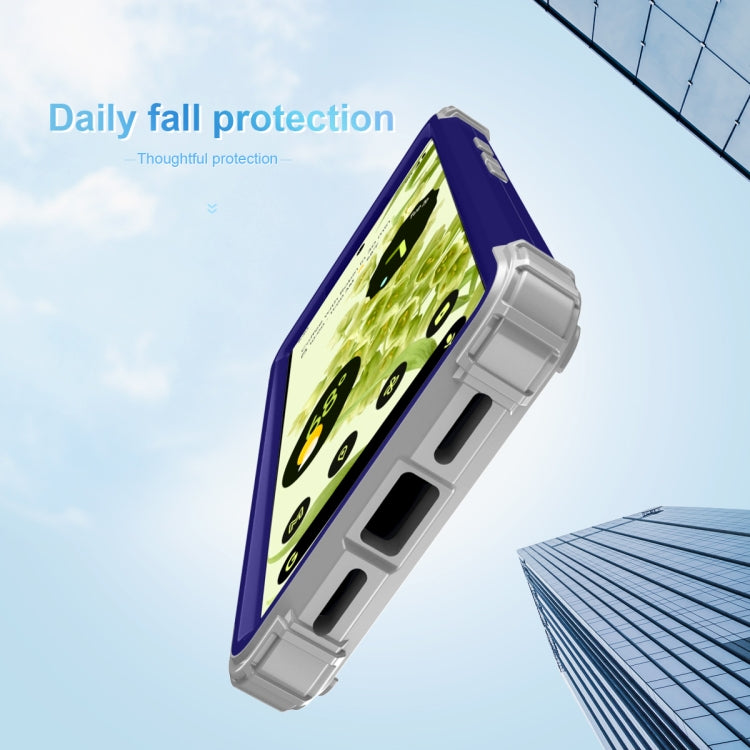 For Google Pixel 6 3 in 1 Shockproof PC + Silicone Protective Phone Case