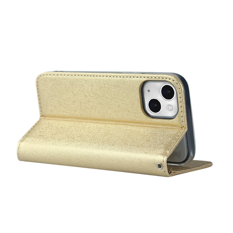 For iPhone 13 mini Silk Texture Horizontal Flip Phone Leather Case with lanyard