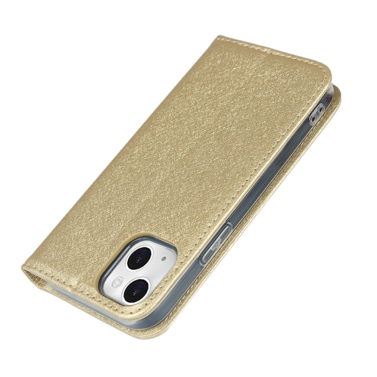 For iPhone 13 mini Silk Texture Horizontal Flip Phone Leather Case with lanyard