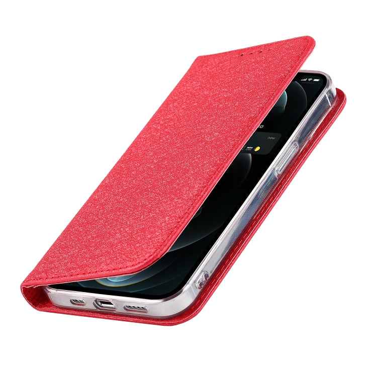 For iPhone 13 Pro Silk Texture Horizontal Flip Phone Leather Case with lanyard
