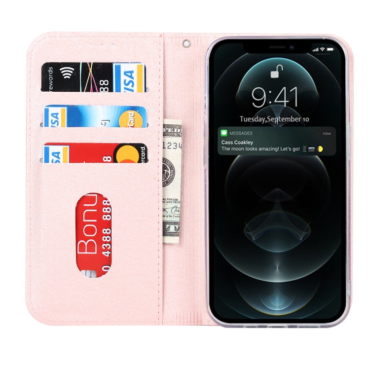 For iPhone 13 Pro Silk Texture Horizontal Flip Phone Leather Case with lanyard