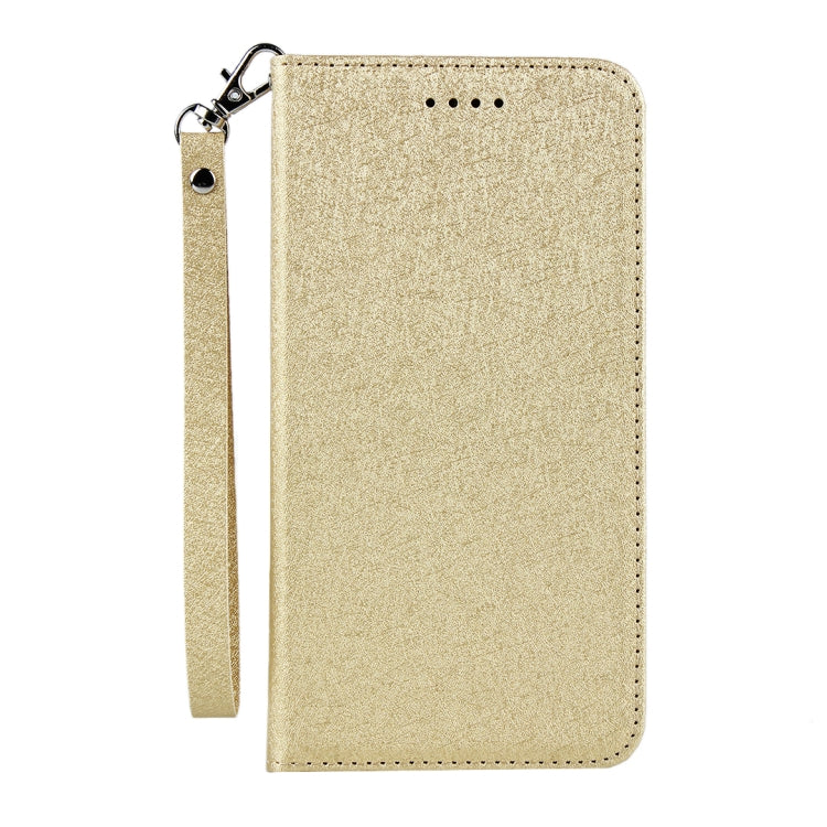 For iPhone 13 Pro Max Silk Texture Horizontal Flip Phone Leather Case with lanyard