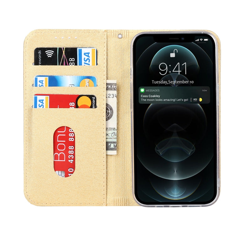 For iPhone 13 Pro Max Silk Texture Horizontal Flip Phone Leather Case with lanyard